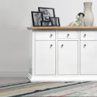 Kredens ze strukturą z fornirowanych cząstek drewna Made in Italy - Odino Viadurini