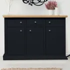 Kredens ze strukturą z fornirowanych cząstek drewna Made in Italy - Odino Viadurini