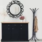 Kredens ze strukturą z fornirowanych cząstek drewna Made in Italy - Odino Viadurini