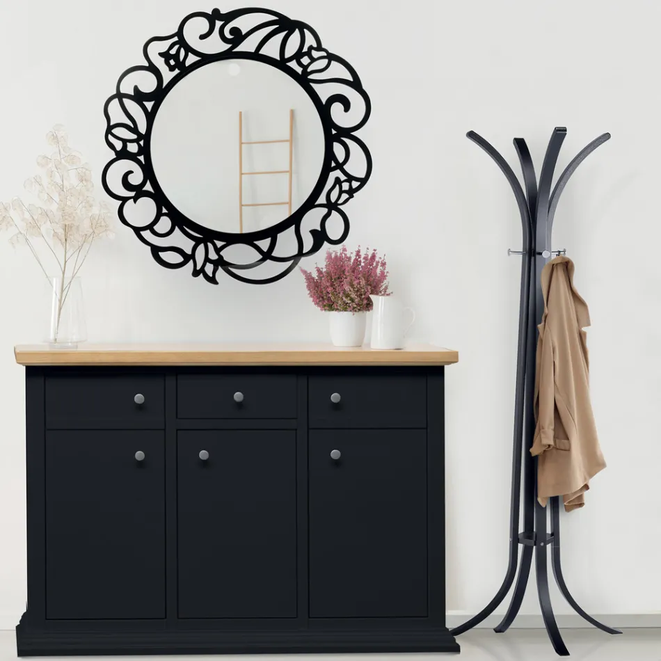 Kredens ze strukturą z fornirowanych cząstek drewna Made in Italy - Odino Viadurini