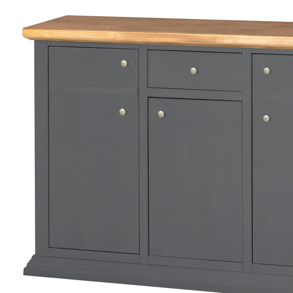 Kredens ze strukturą z fornirowanych cząstek drewna Made in Italy - Odino Viadurini