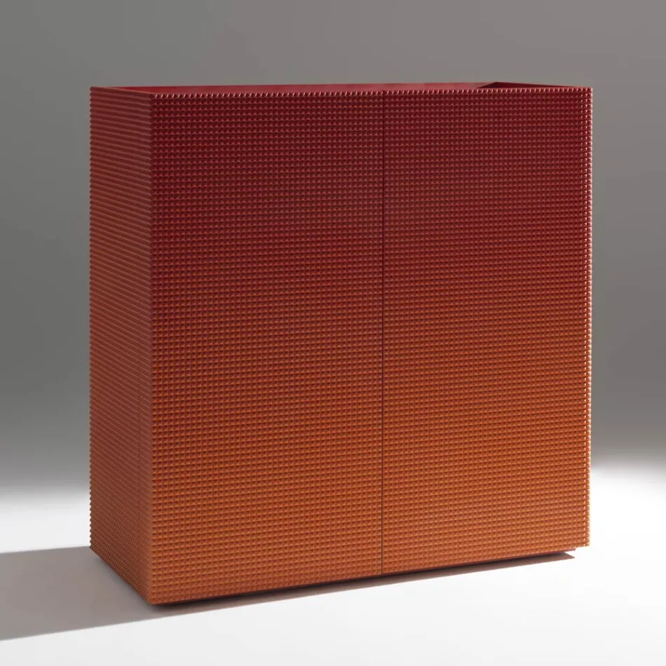 Komoda do salonu z 2 drzwiami w wykończeniu diamentowym Wyprodukowano we Włoszech - Sagittario Viadurini