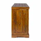 Klasyczny kredens w rustykalnym wykończeniu z litego drewna akacjowego - Malaya Viadurini