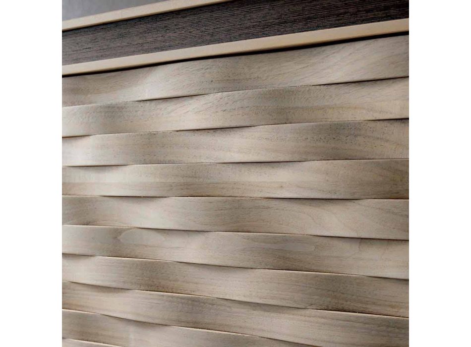 Nowoczesny kredens z litego drewna, szer. X19 x gł. 50 cm, Teresa Viadurini