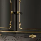 Luksusowy kredens z 3 drzwiami i 3 drewnianymi szufladami Made in Italy - Leonor Viadurini