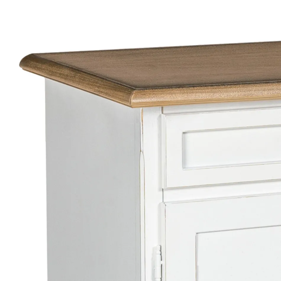 Drewniany kredens z 3 szufladami i 3 drzwiami Made in Italy - Uller Viadurini