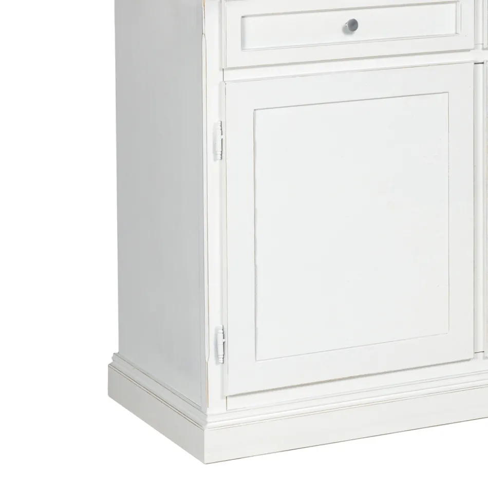 Drewniany kredens z 3 szufladami i 3 drzwiami Made in Italy - Uller Viadurini