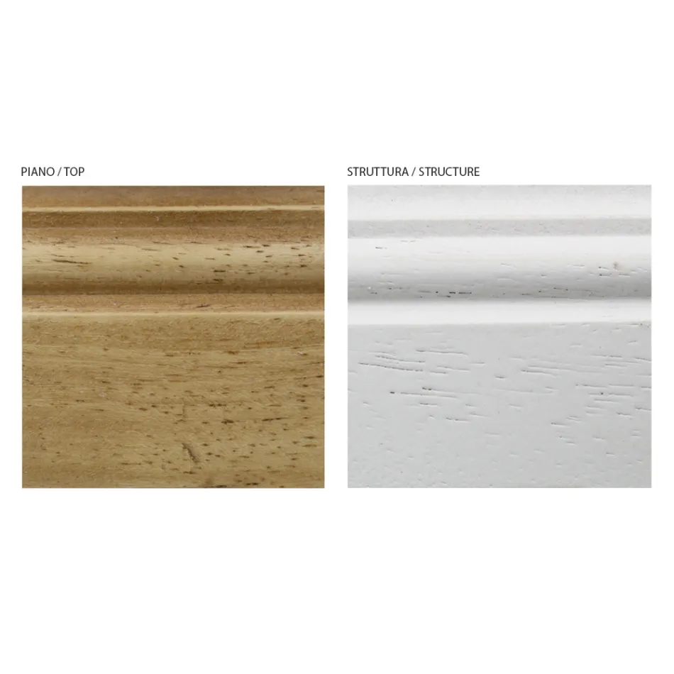 Drewniany kredens z 3 szufladami i 3 drzwiami Made in Italy - Uller Viadurini