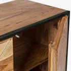 Kredens z drewna akacjowego i stali 3 lub 4 drzwi Homemotion - Cristoforo Viadurini