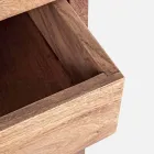 Kredens z naturalnego drewna z drzwiami i szufladami Homemotion - Ventador Viadurini