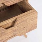 Kredens z naturalnego drewna z drzwiami i szufladami Homemotion - Ventador Viadurini