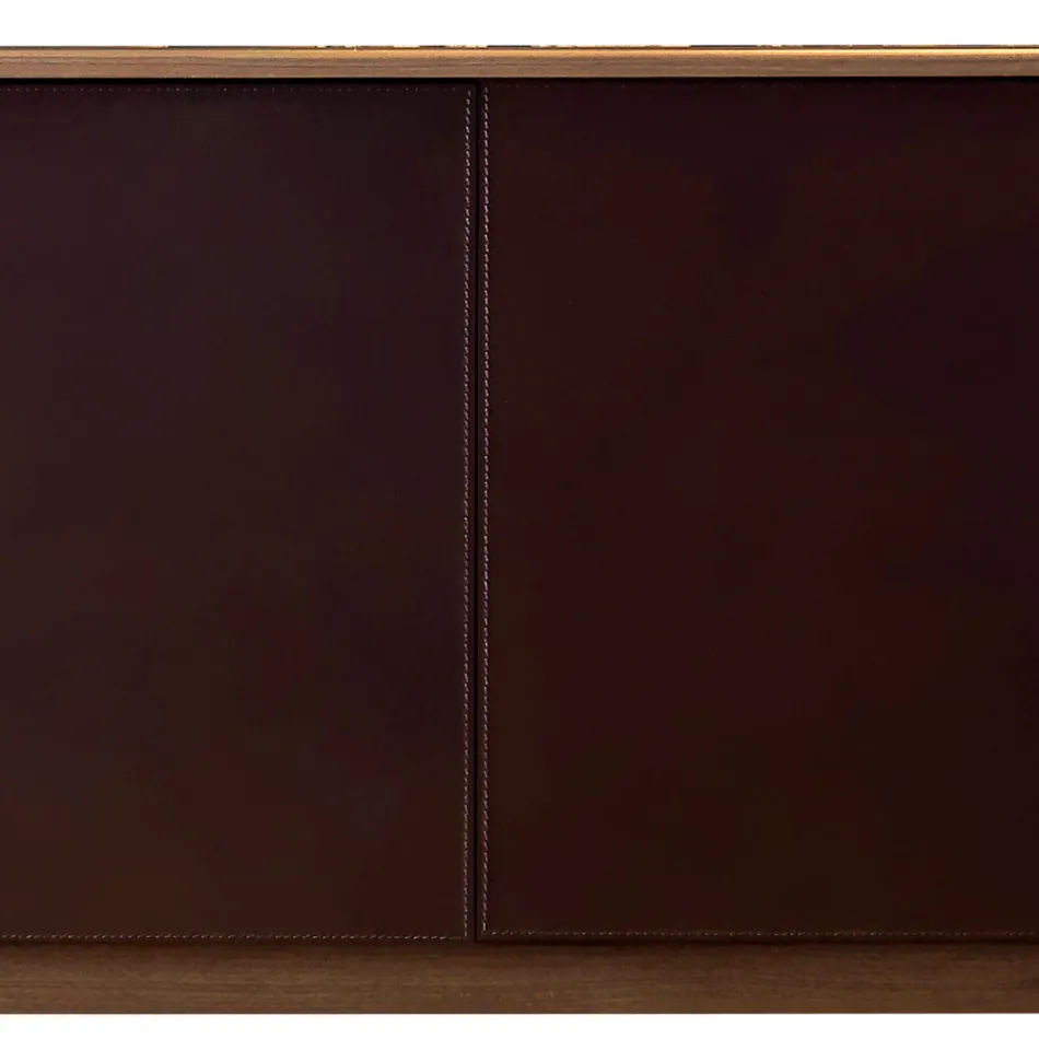 Szafka rtv wykonana z drewna Grilli York, wyprodukowany we Włoszech Viadurini