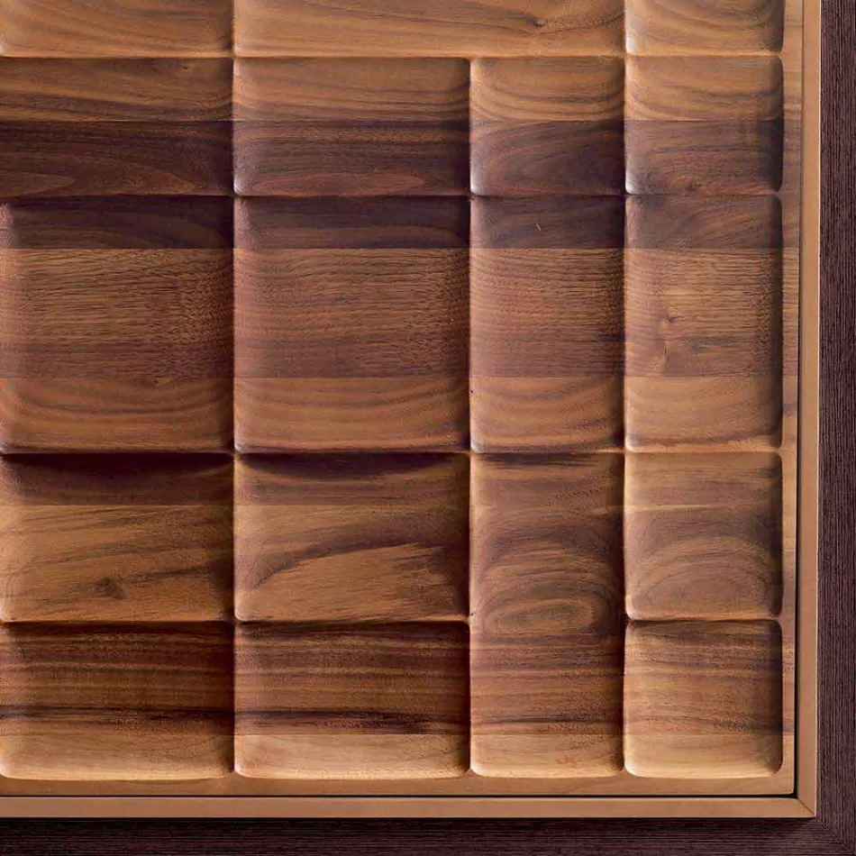 Nowoczesny kredens z 3 drzwiami z litego drewna Anny Viadurini