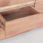 Nowoczesny kredens z drewna akacjowego z 2 drzwiami i 3 szufladami Homemotion - Lauro Viadurini