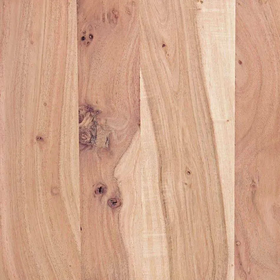 Nowoczesny kredens z drewna akacjowego z 2 drzwiami i 3 szufladami Homemotion - Lauro Viadurini