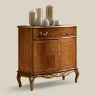 Klasyczny kredens do salonu Avio niebieski lub drewno orzechowe Made in Italy - Chantilly Viadurini