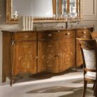 Luksusowy kredens do salonu w klasycznym drewnie Made in Italy - Caligola Viadurini