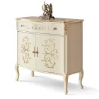 Kredens do salonu z orzecha lub białego drewna i intarsje Made in Italy - Katerine Viadurini