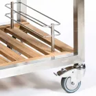 Kuchnia zewnętrzna ze stali i drewna z Teppanyaki - Buoncalliope Viadurini