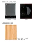 Kuchnia zewnętrzna 141x70x93 cm wykonana z litego drewna tekowego i aluminium - Stilosa Viadurini