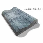 Poduszka Double Wave in Memory Xform o wysokości 11 cm Made in Italy - Curly Viadurini