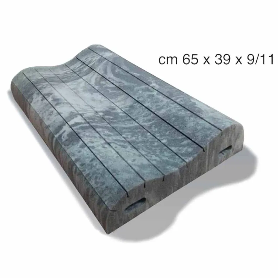 Poduszka Double Wave in Memory Xform o wysokości 11 cm Made in Italy - Curly Viadurini