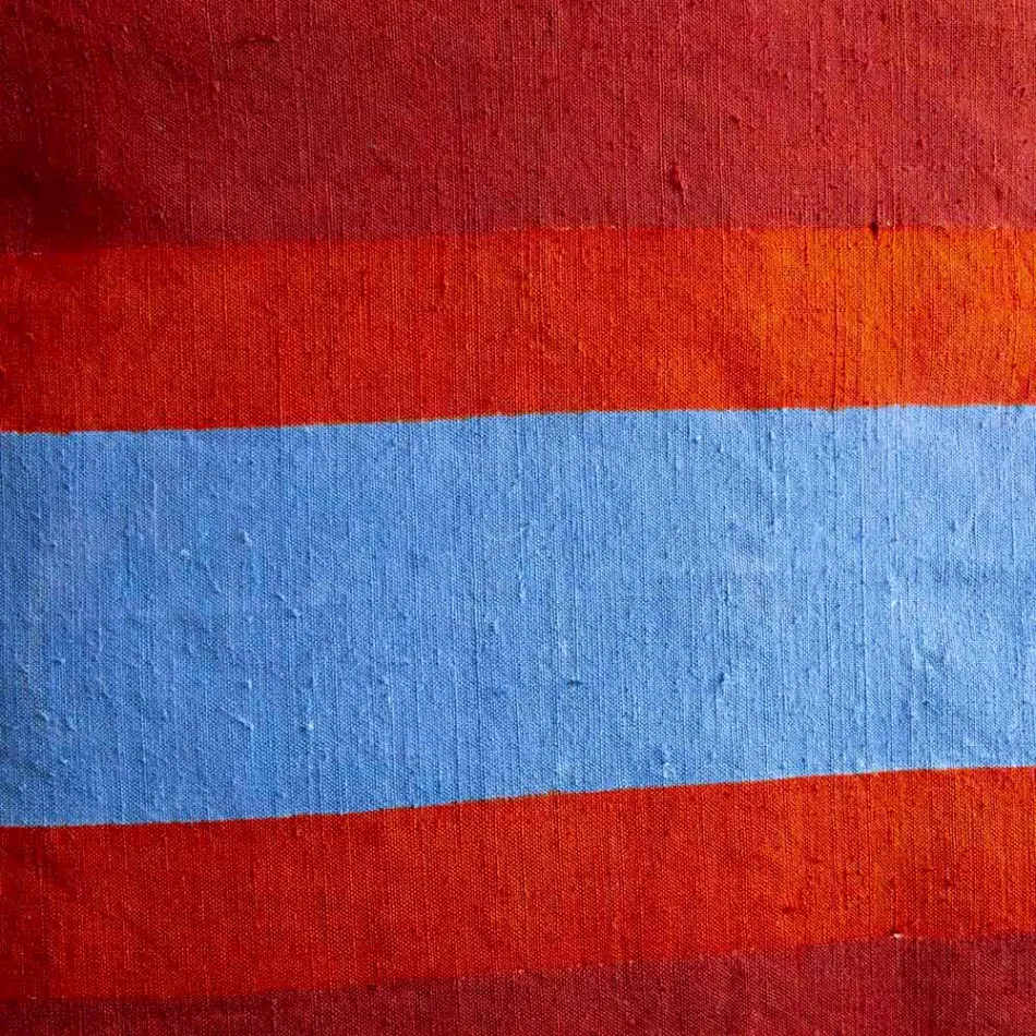 Ręcznie malowana poduszka z konopi Unikalny kawałek włoskiej sztuki - marki Viadurini