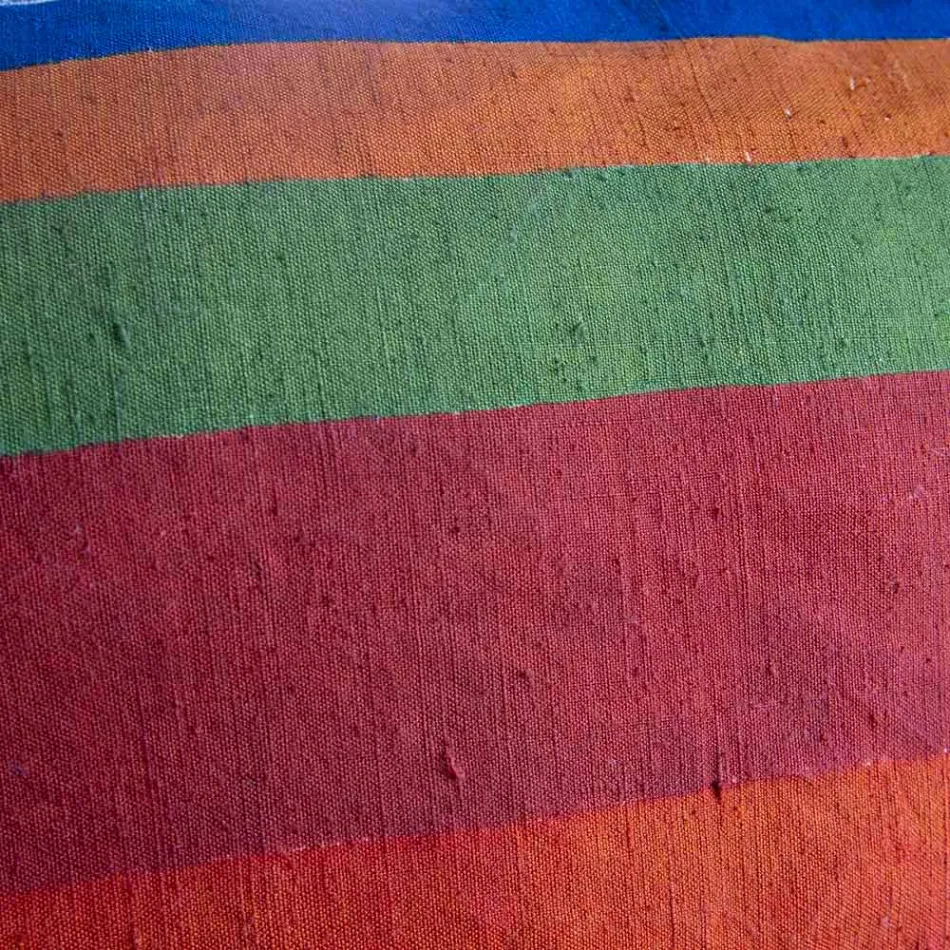 Ręcznie malowana poduszka z konopi Unikalny kawałek włoskiej sztuki - marki Viadurini