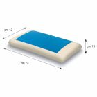 Ergonomiczna pamięć Hydrożelowa poduszka o wysokości 13 cm Made in Italy - Ładna Viadurini