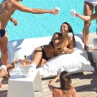 Chmura Poduszka relaks na świeżym powietrzu faux skórzaną białą morską Trona Viadurini