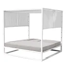 Zewnętrzna kanapa z rozkładaną białą aluminiową strukturą - Jurica Viadurini