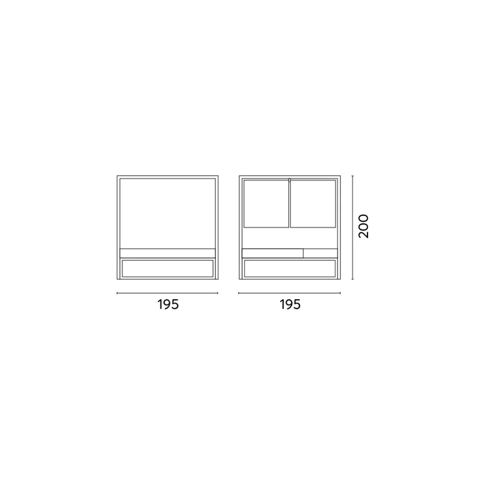 Zewnętrzna kanapa z rozkładaną białą aluminiową strukturą - Jurica Viadurini