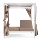 Leżanka zewnętrzna z materiału tekstylnego i aluminium z odchylanymi oparciami - Anastasia Viadurini