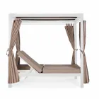 Leżanka zewnętrzna z materiału tekstylnego i aluminium z odchylanymi oparciami - Anastasia Viadurini