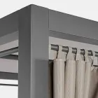 Leżanka zewnętrzna z materiału tekstylnego i aluminium z odchylanymi oparciami - Anastasia Viadurini