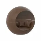 Okrągła, luksusowa leżanka ogrodowa z parasolem - Ulm Moon firmy Vondom Viadurini