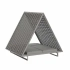 Luksusowa leżanka ogrodowa z aluminium i tkaniny - rama Vineyard firmy Vondom Viadurini