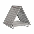 Luksusowa leżanka ogrodowa z aluminium i tkaniny - rama Vineyard firmy Vondom Viadurini