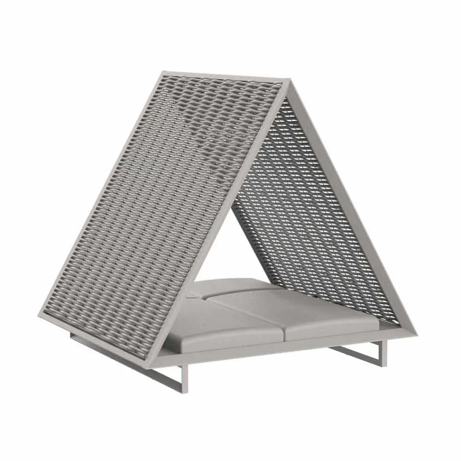 Luksusowa leżanka ogrodowa z aluminium i tkaniny - rama Vineyard firmy Vondom Viadurini