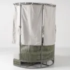 Teak, aluminium, leżanka ogrodowa ROPE+ z poduszkami - Arcangelo Viadurini