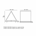 Zewnętrzne łóżko dzienne z aluminium i luksusowej tkaniny designerskiej - Frame Vineyard firmy Vondom Viadurini