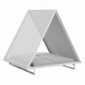 Zewnętrzne łóżko dzienne z aluminium i luksusowej tkaniny designerskiej - Frame Vineyard firmy Vondom