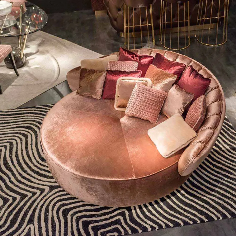 Tapczan w tkaninie 100% Made in Italy Belle 2 Viadurini