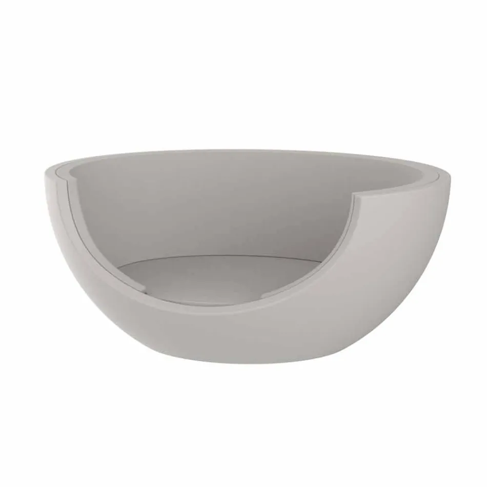 Łóżko dzienne na zewnątrz w luksusowym okrągłym kształcie z polietylenu - Ulm Moon firmy Vondom Viadurini