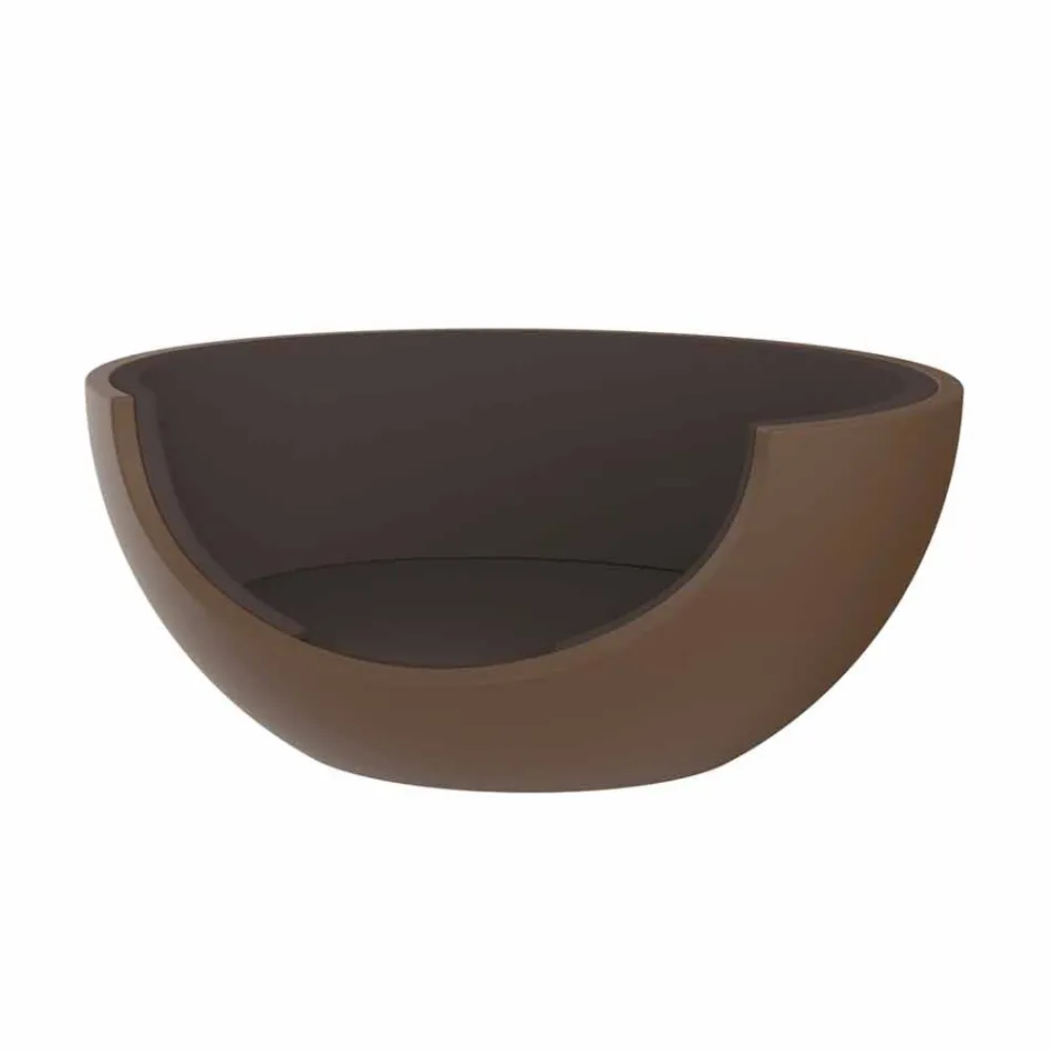 Łóżko dzienne na zewnątrz w luksusowym okrągłym kształcie z polietylenu - Ulm Moon firmy Vondom Viadurini