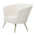 Nowoczesna sofa 2 osobowa z aksamitu ze złotymi żelaznymi stopami - Annina Viadurini