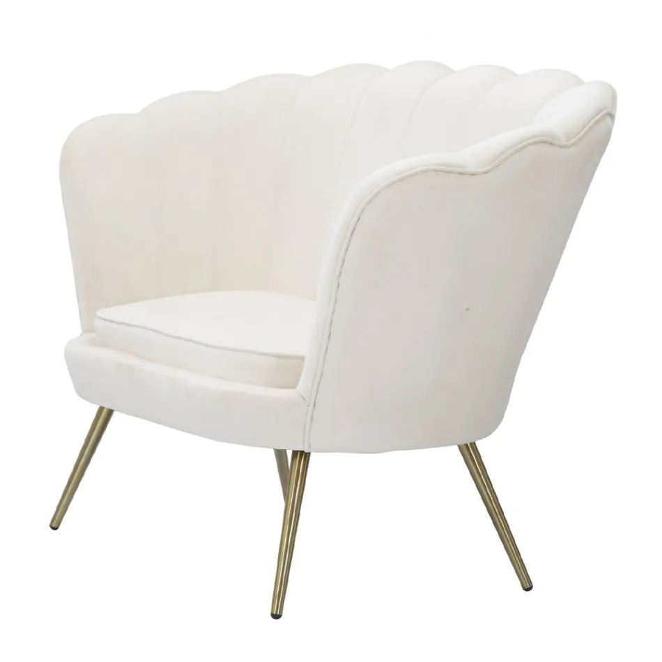 Nowoczesna sofa 2 osobowa z aksamitu ze złotymi żelaznymi stopami - Annina Viadurini