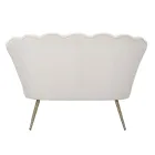 Nowoczesna sofa 2 osobowa z aksamitu ze złotymi żelaznymi stopami - Annina Viadurini