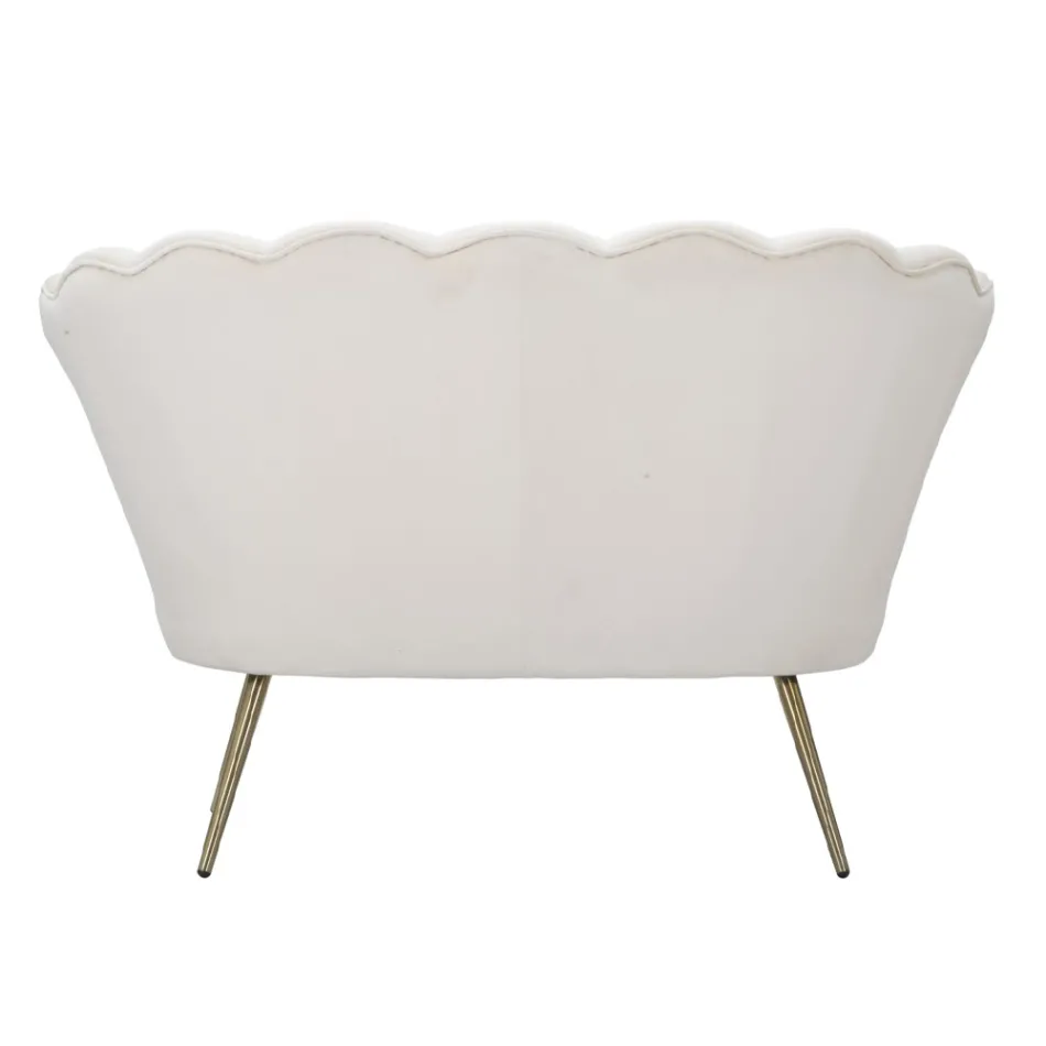 Nowoczesna sofa 2 osobowa z aksamitu ze złotymi żelaznymi stopami - Annina Viadurini