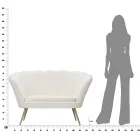 Nowoczesna sofa 2 osobowa z aksamitu ze złotymi żelaznymi stopami - Annina Viadurini